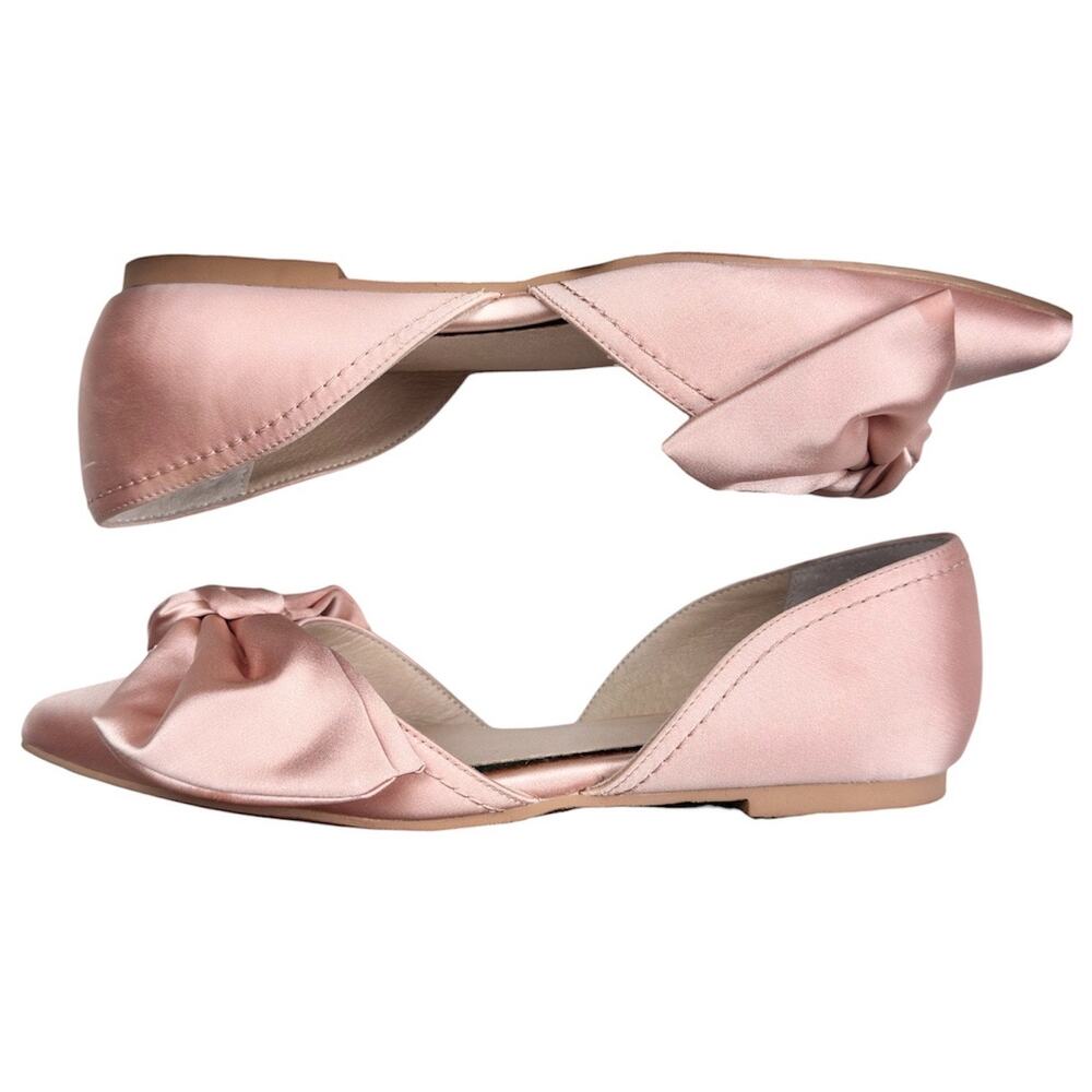 Seychelles | Women | Sheila d’Orsay Blush Pink Romantic Satin Bow Flats | Size 8 - Picture 14 of 16